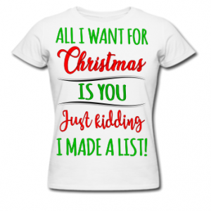 TRICOU PERSONALIZAT X-MAS LIST ADULT