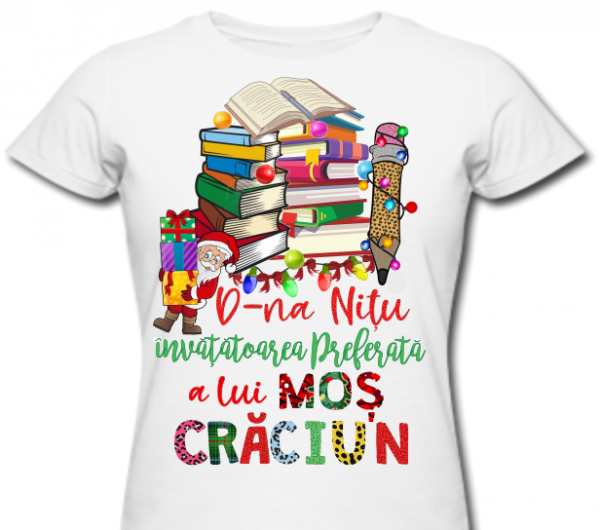 TRICOU PERSONALIZAT PROFESOARĂ PREFERATĂ CRĂCIUN