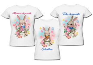 EASTER STORY set tricouri personalizat familie Paște