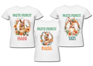 TRICOU SITE MODEL 2 set tricouri personalizat familie Paște