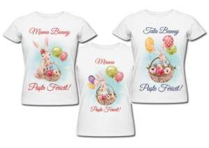 EASTER BALLOONS set tricouri personalizat familie Paște