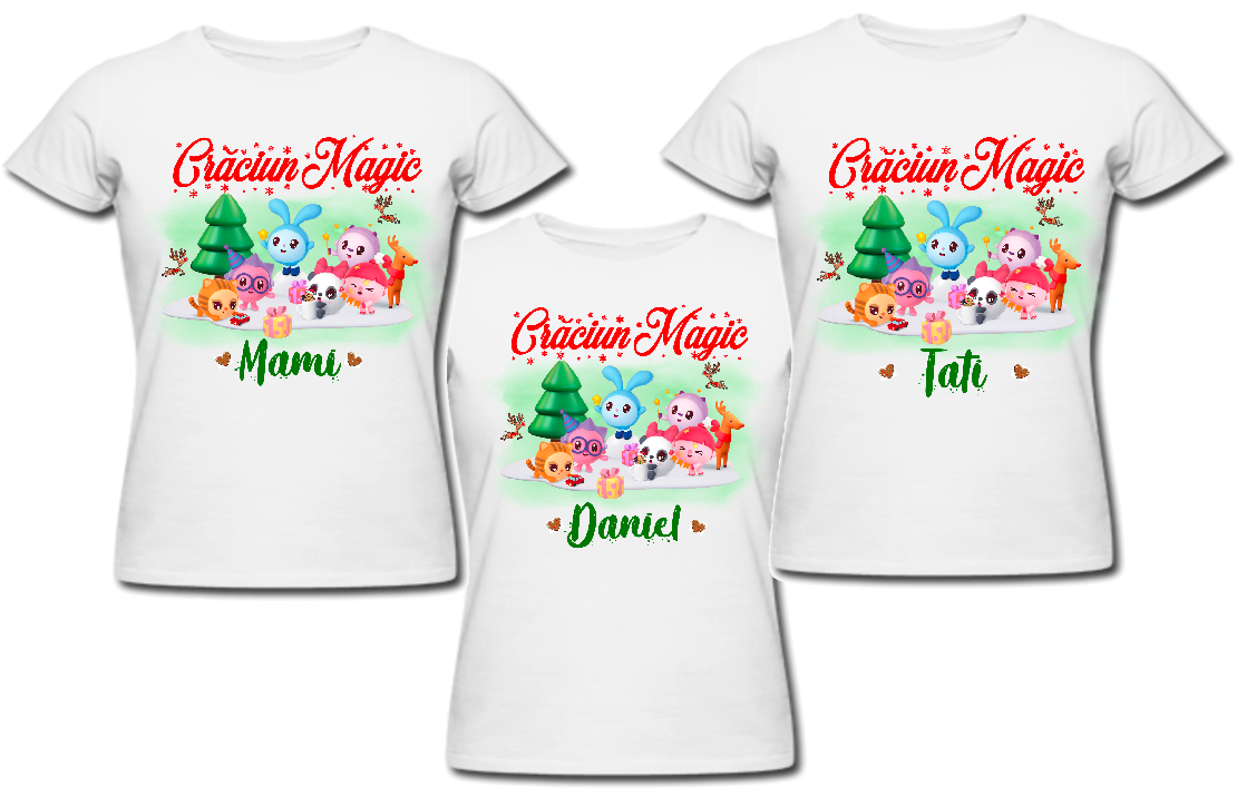 set tricouri personalizate familie Crăciun