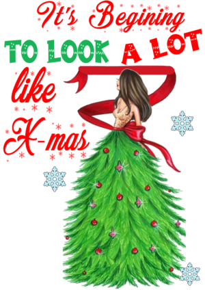 GIRL IN GREEN DRESS TRICOU PERSONALIZAT CRACIUN GIRL IN DRESS