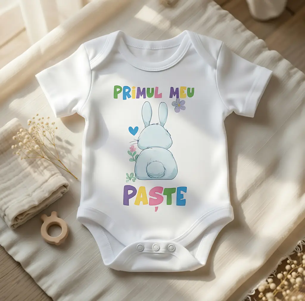 Body Bebelus Personalizat - Primul meu Paste Iepuras