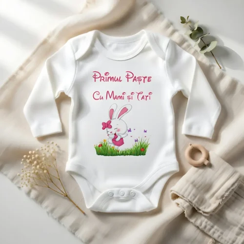 Body Bebelus Personalizat - Primul Paste Mami si Tati