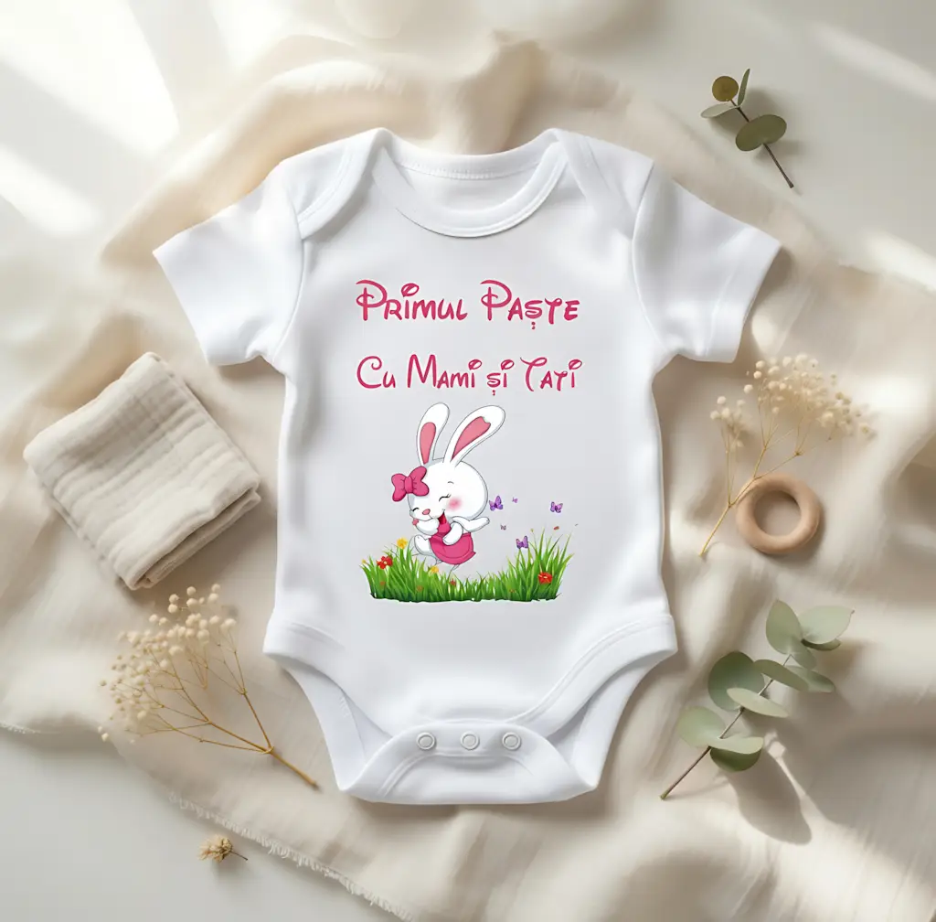 Body Bebelus Personalizat - Primul Paste Mami si Tati