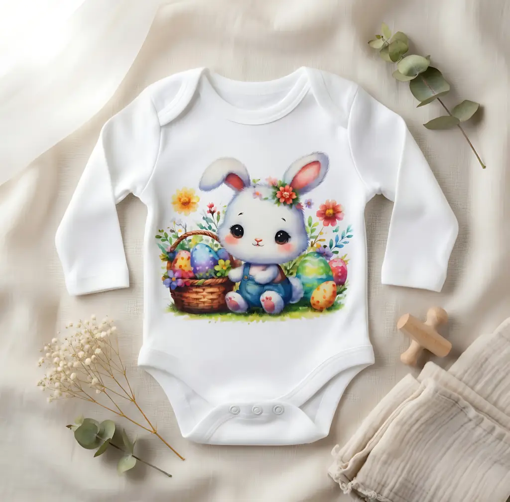 Body bebelus personalizat Primul meu Paste elegant maneca lunga