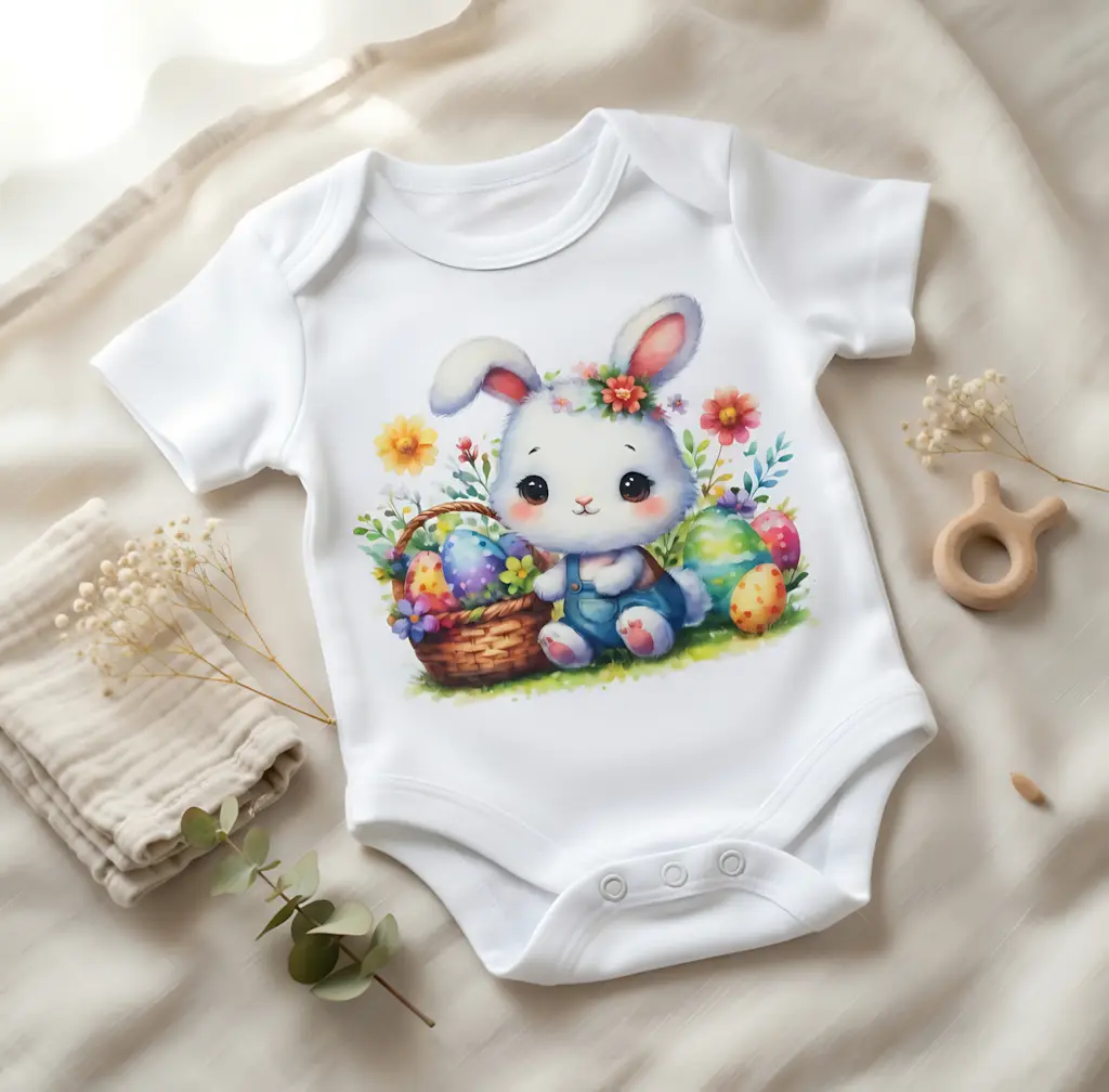 Body bebelus personalizat Primul meu Paste elegant maneca scurta