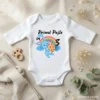 Body bebelus personalizat Primul Paste in 3 - varianta maneca lunga (+5 lei)