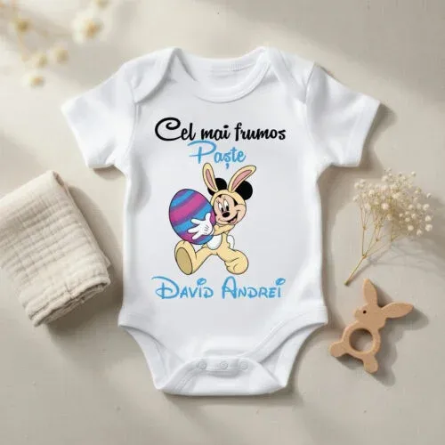 Body Bebeluș Personalizat - Cel mai frumos Paște - Iepuraș