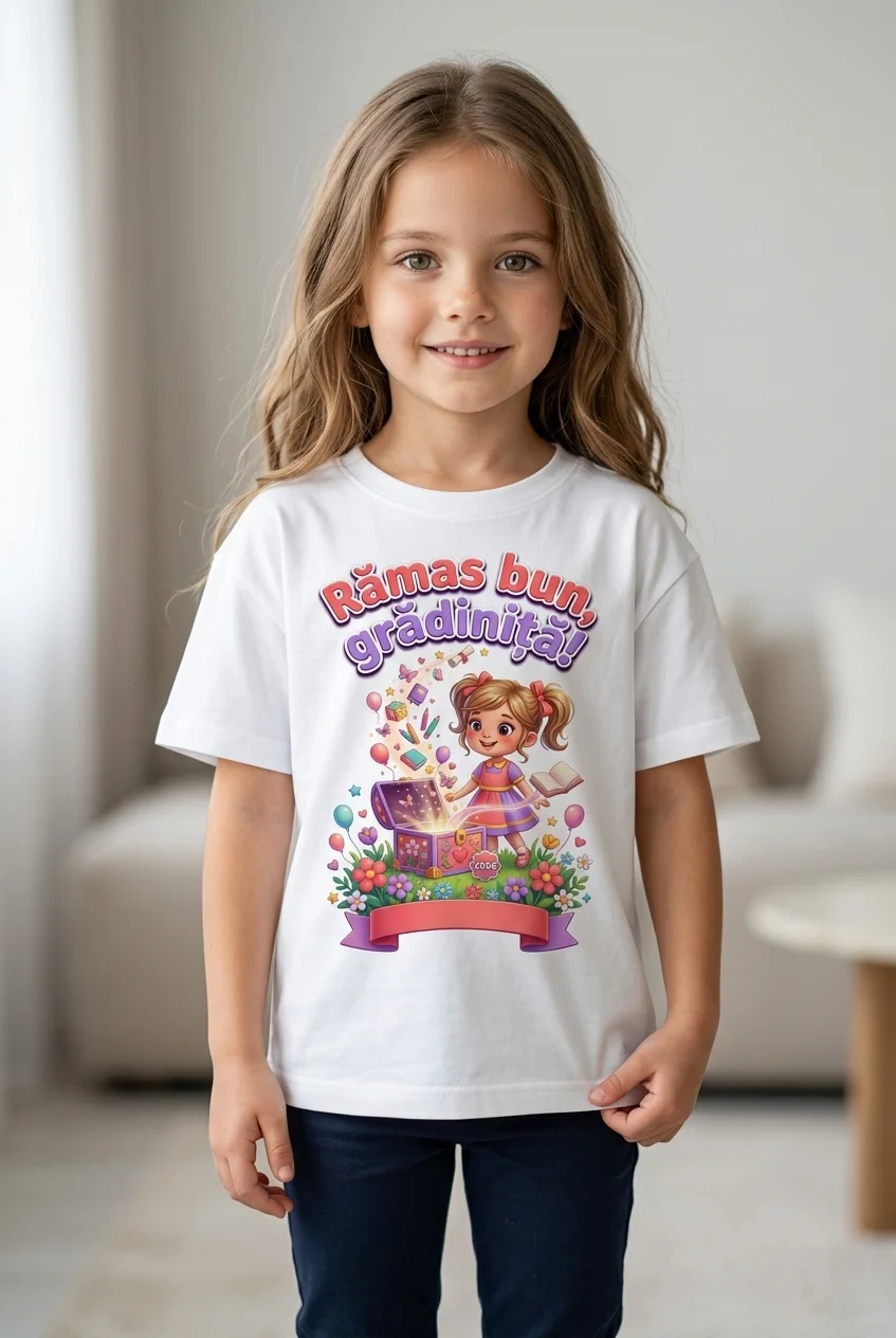 Tricou fetiță – Rămas bun, grădiniță tricou fetita ramas bun gradinita print A4 Perfect Kids