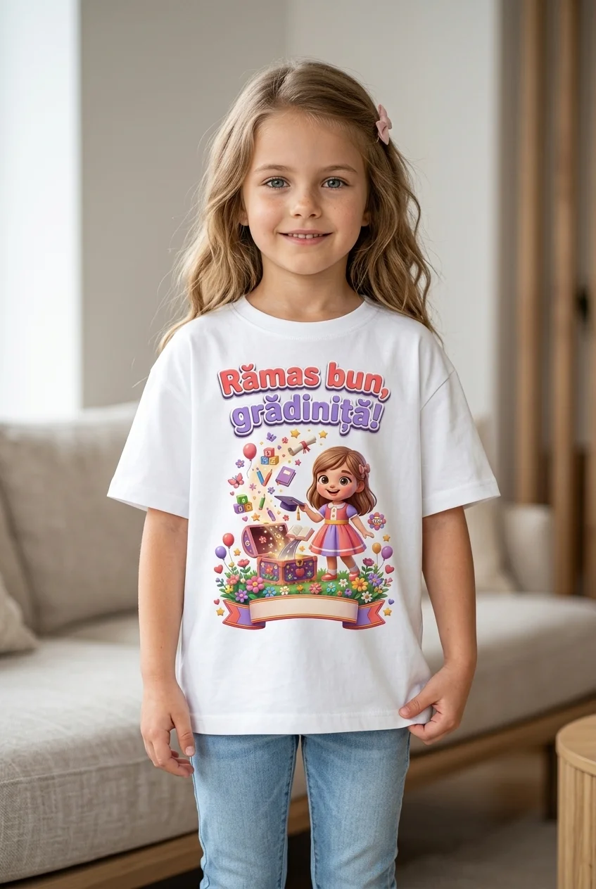 Tricou fetiță – Rămas bun, grădiniță tricou fetita ramas bun gradinita Perfect Kids