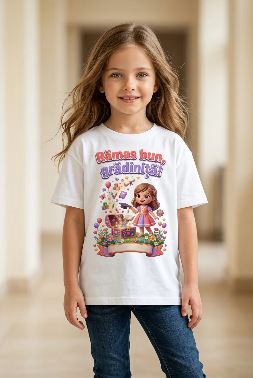 Tricou fetiță – Rămas bun, grădiniță tricou fetita ramas bun gradinita Perfect Kids