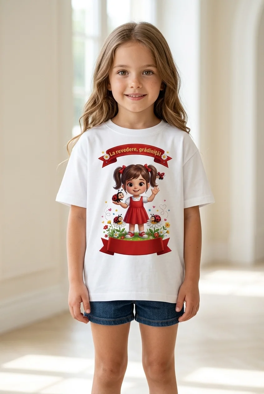 Tricou fetiță – La revedere, grădiniță tricou fetita la revedere gradinita Perfect Kids