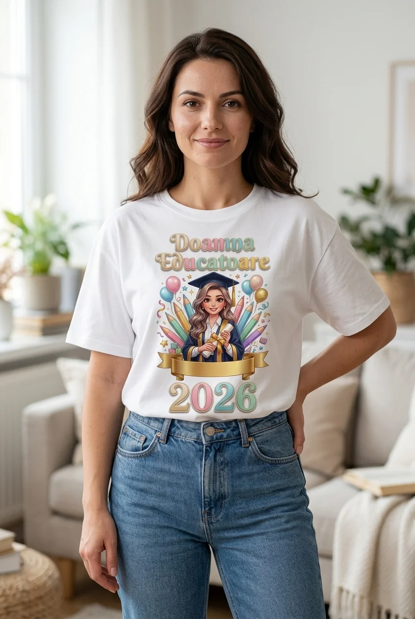 Tricou Doamna Educatoare – Promoția 2026 tricou doamna educatoare promotia 2026 Perfect Kids