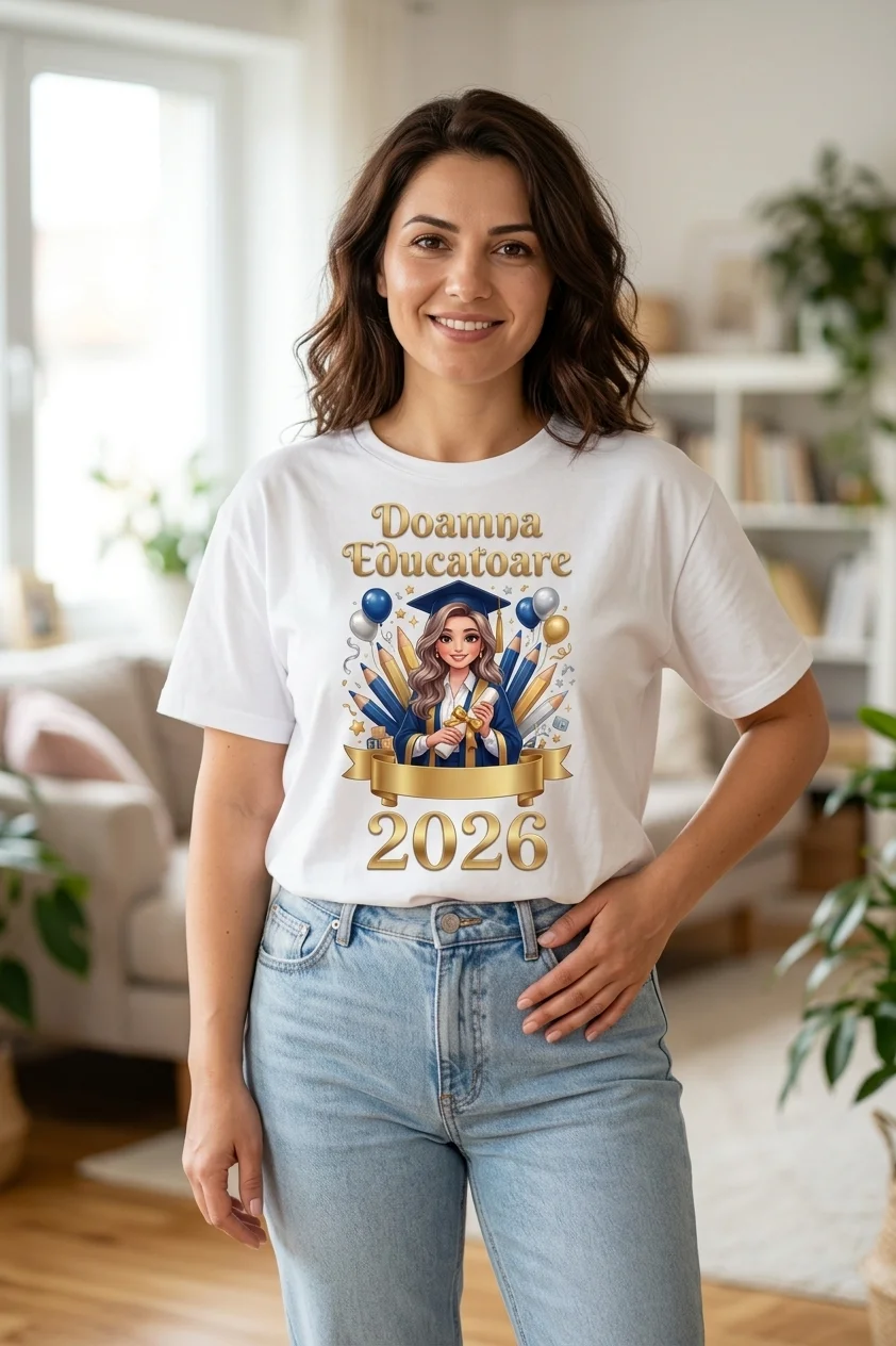Tricou Doamna Educatoare – Promoția 2026 tricou doamna educatoare promotia 2026 Perfect Kids