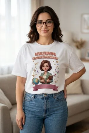 Tricou Doamna Învățătoare – Mulțumim tricou doamna invatatoare personalizat Perfect Kids