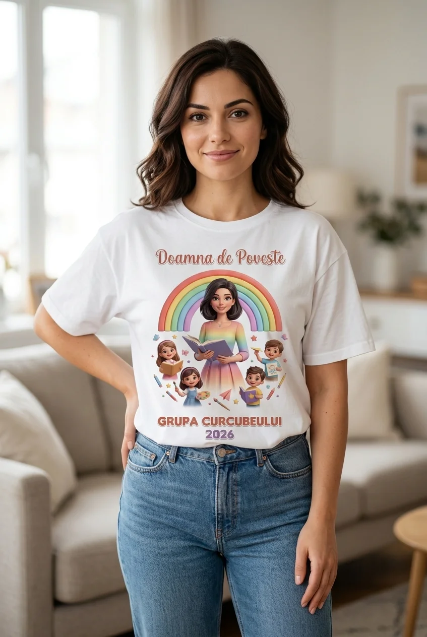 Tricou Doamna Educatoare – Doamna de Poveste tricou doamna educatoare doamna de poveste Perfect Kids