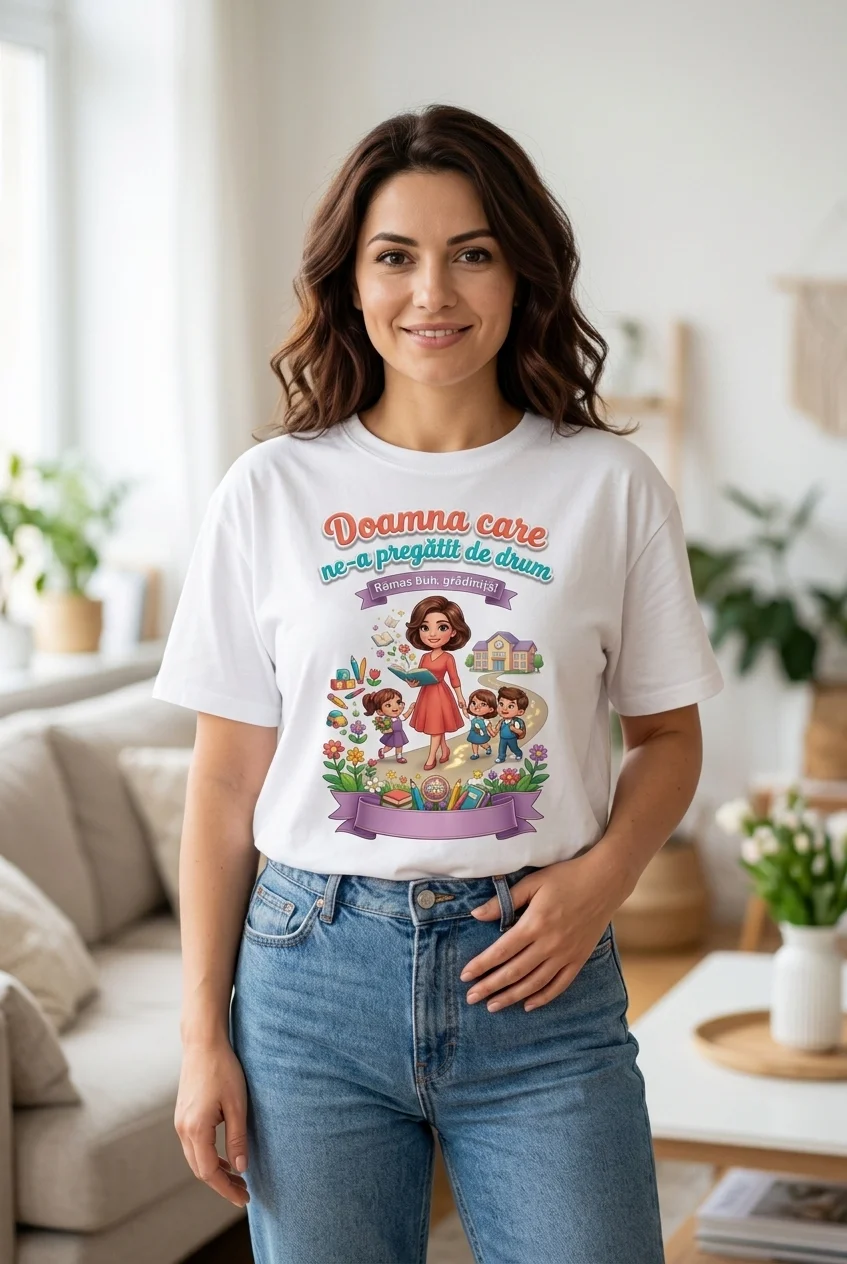 tricou doamna educatoare pregatit de drum Perfect Kids
