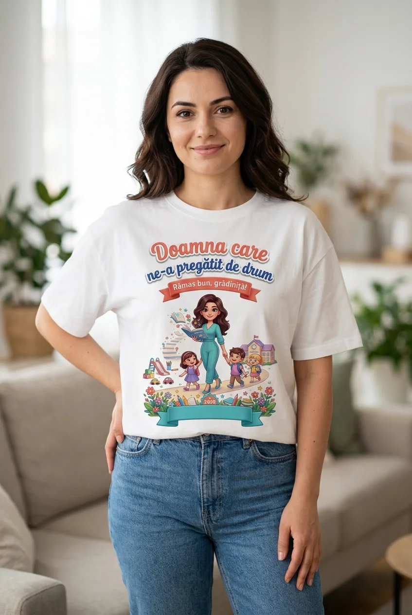 Tricou Doamna Educatoare – Rămas bun, grădiniță tricou doamna educatoare ramas bun gradinita Perfect Kids
