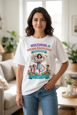 tricou doamna educatoare grupa curcubeului Perfect Kids